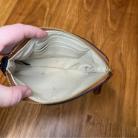 P.Mai Valletta Executive Backpack Cognac Navy Leather - Picture 11 of 12